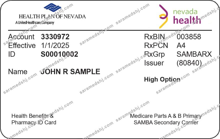 Nevada health insurance card